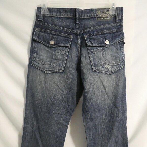 ROCK & REPUBLIC | size 32 | Made In the USA | 100% Cotton | Blue Denim - Jeans - Picture 13 of 16
